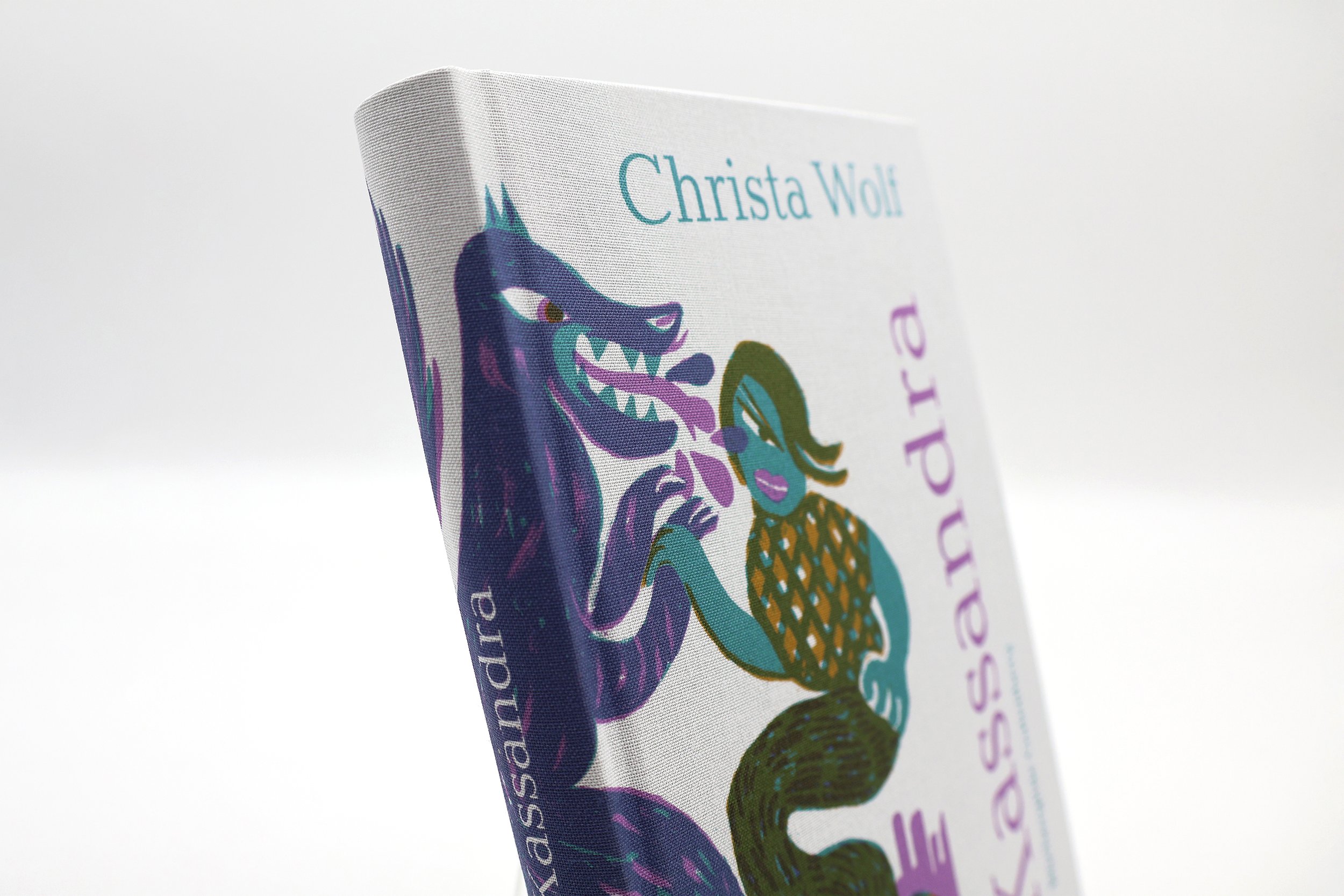 dreifarbige Illustration - Kassandra - Apollon als Wolf