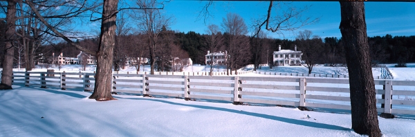 The Rogers House is second from right in this photo by Peter Randall