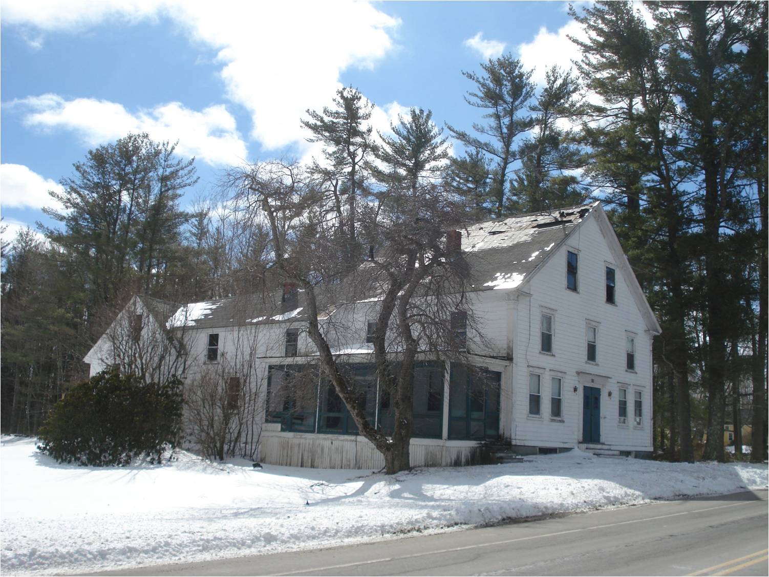 The French-Taylor House after Storm Stella wind damage.