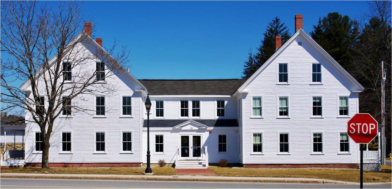 These two c.1860 buildings now serve as the home of Applied GeoSolutions, a firm that uses geospatial tools to map global trends in agriculture, climate change, public health, and resource management. (Photo courtesy of Town of Durham.)