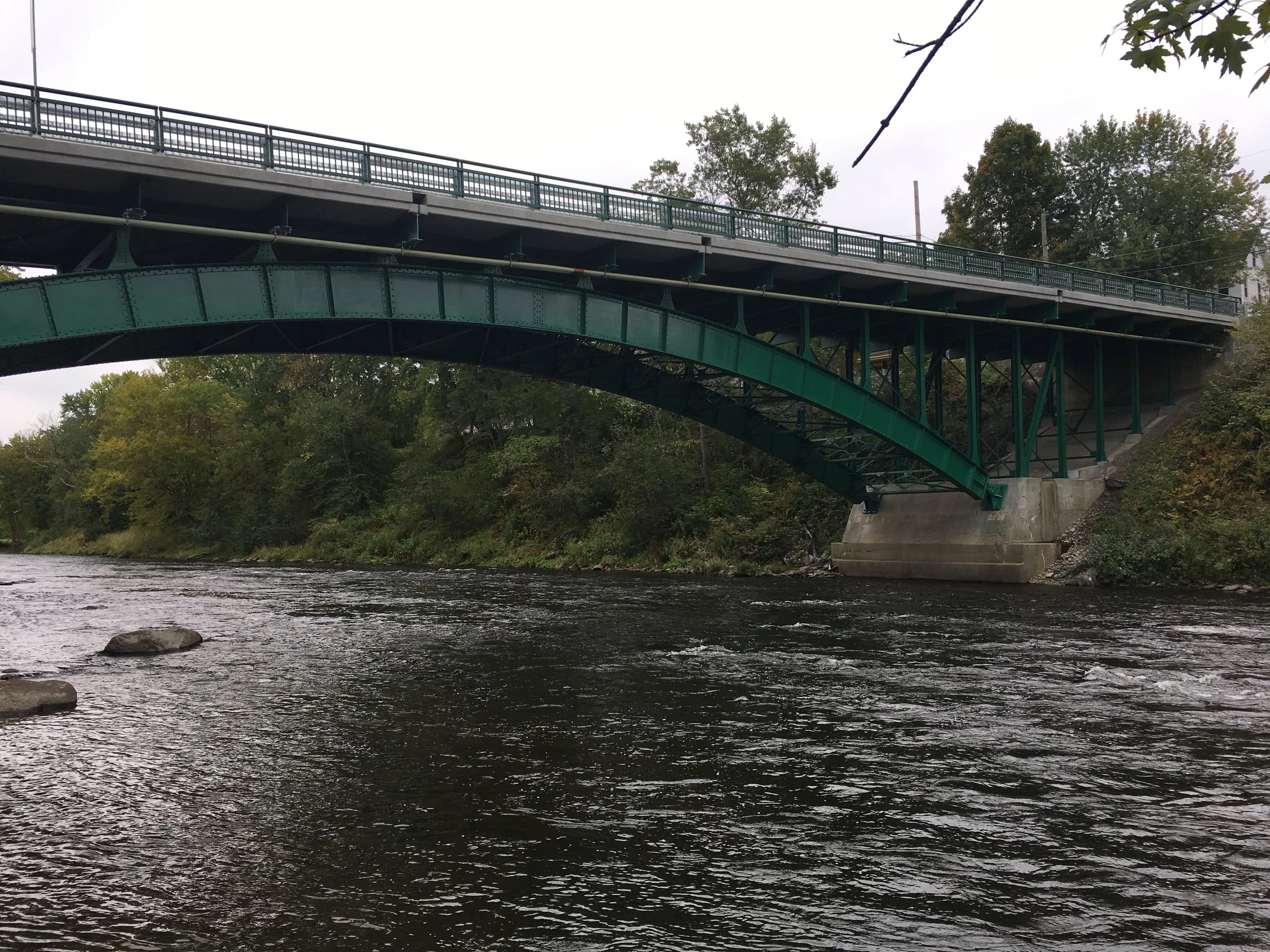 The Stewartstown Bridge, which connects its namesake town to Beecher Falls, Vermont over the Connecticut River, was one of the few remaining metal truss buildings in the state when it was placed on the Preservation Alliance’s Seven to Save list in 2008. In 2017, the State of New Hampshire Department of Transportation launched an extensive rehabilitation process that has restored the 1931 bridge to its former glory. (Photo courtesy of NH DOT.)