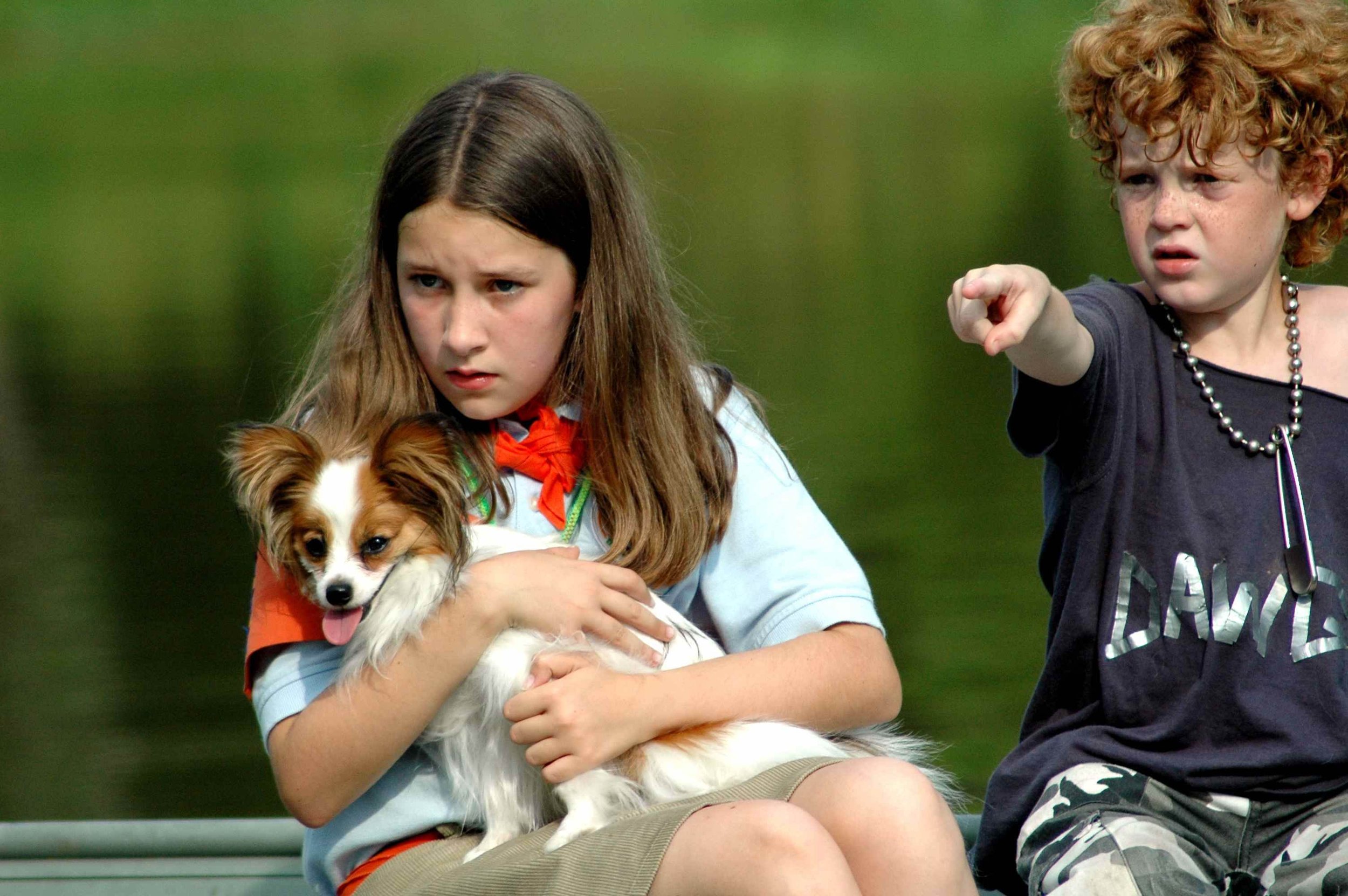 Helen and Rufus_Bart points at gators.jpg