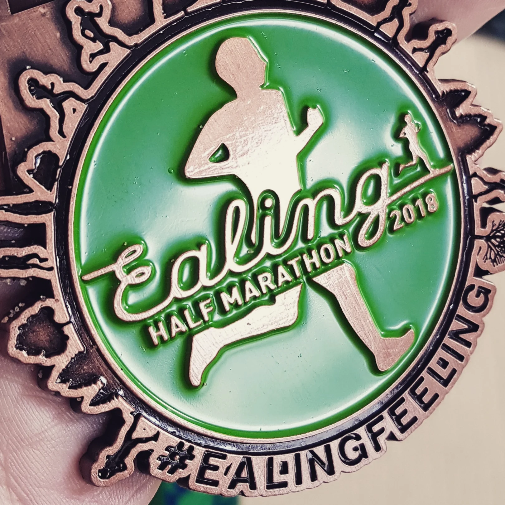 The finishers’ medal. (Photo © 2018 Rob Crane)