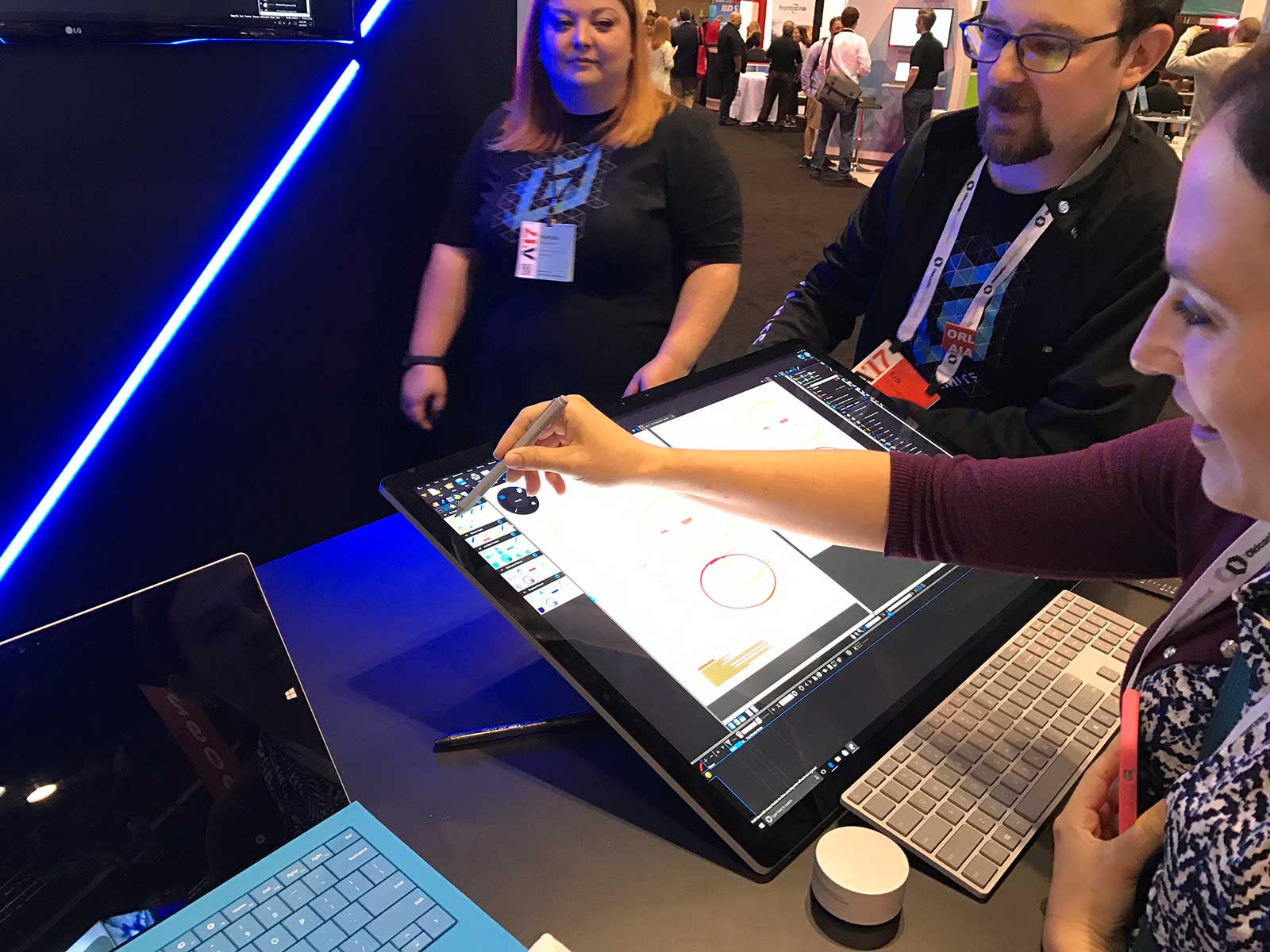Marking up a drawing using Bluebeam on Surface Studio