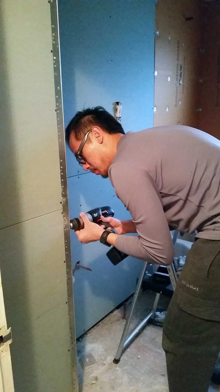 15 Day Bathroom Renovation Green Board 02
