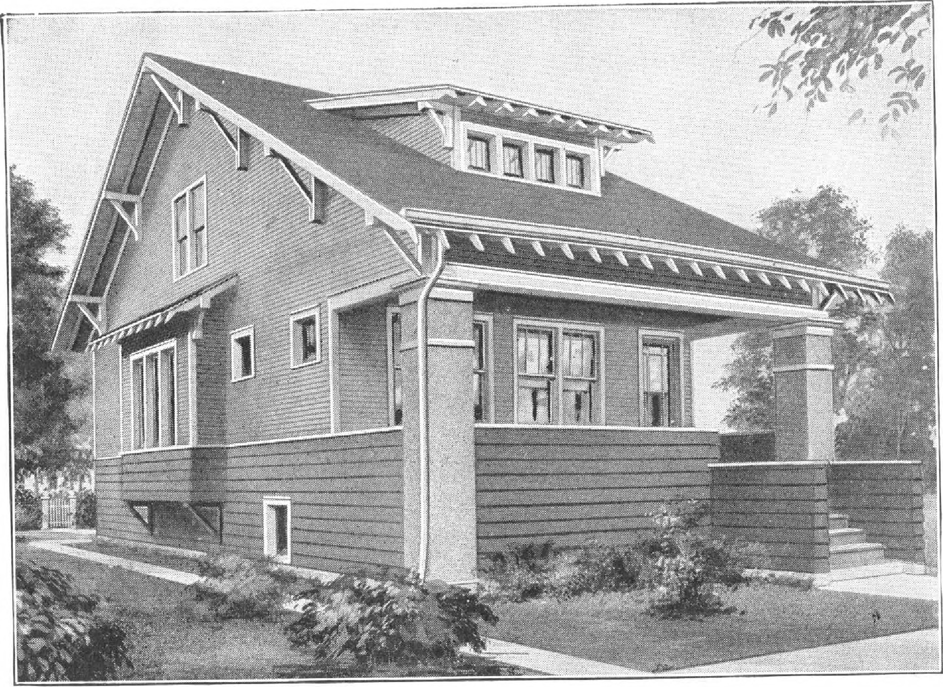 Page from Plan Book of Harris Homes 1915
