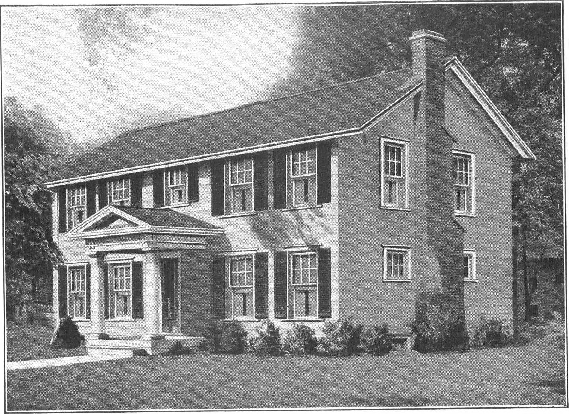 Page from Plan Book of Harris Homes 1915