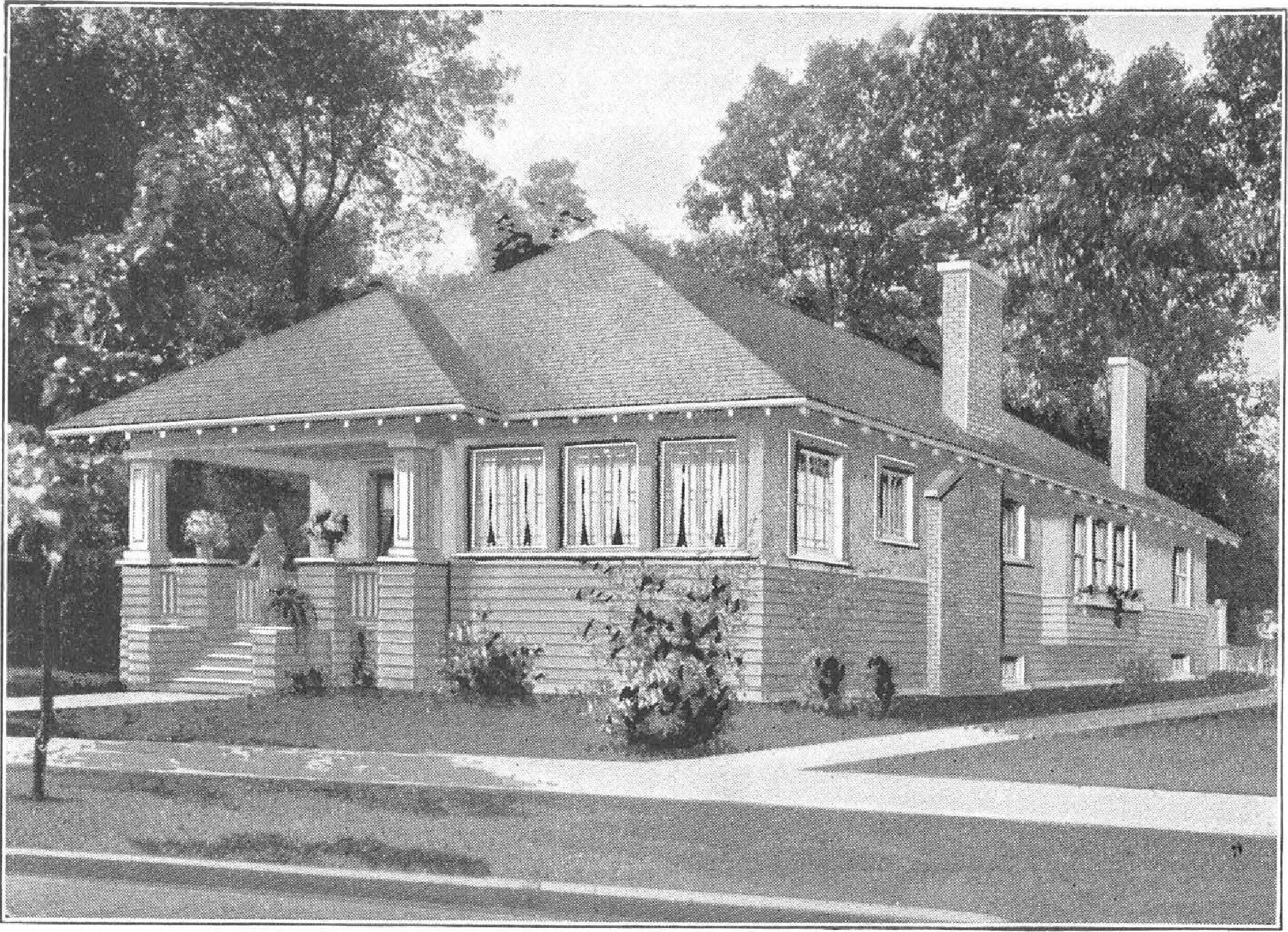Page from Plan Book of Harris Homes 1915