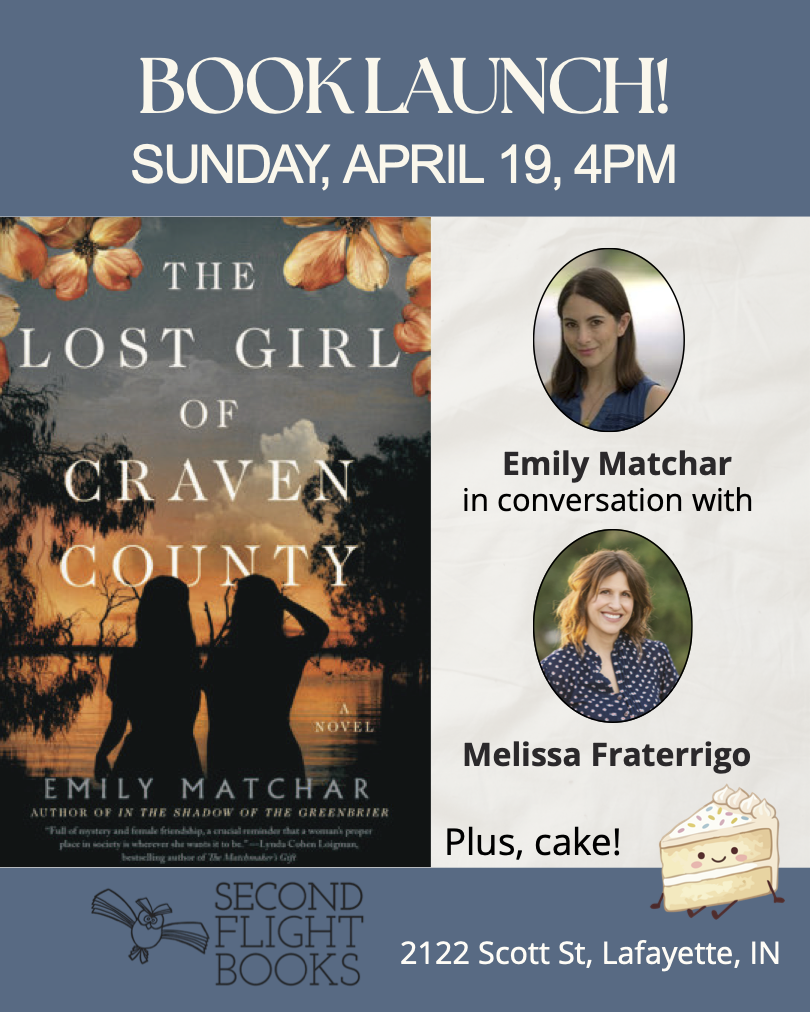 Second Flight Book Release for Emily Matchar's THE LOST GIRL OF CRAVEN COUNTY