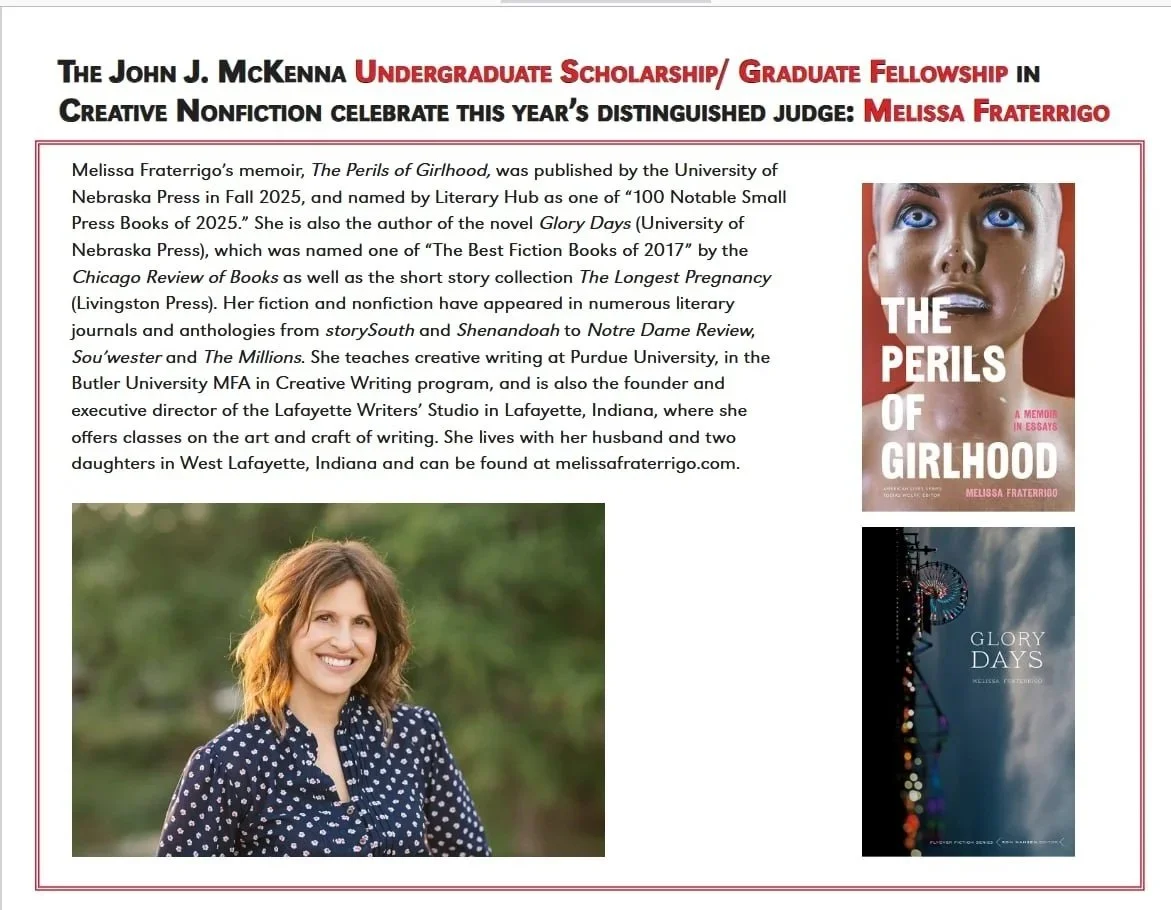 The John J. McKenna Undergraduate Scholarship/Graduate Fellowship in Creative Nonfiction at the University of Nebraska - Omaha: Judge