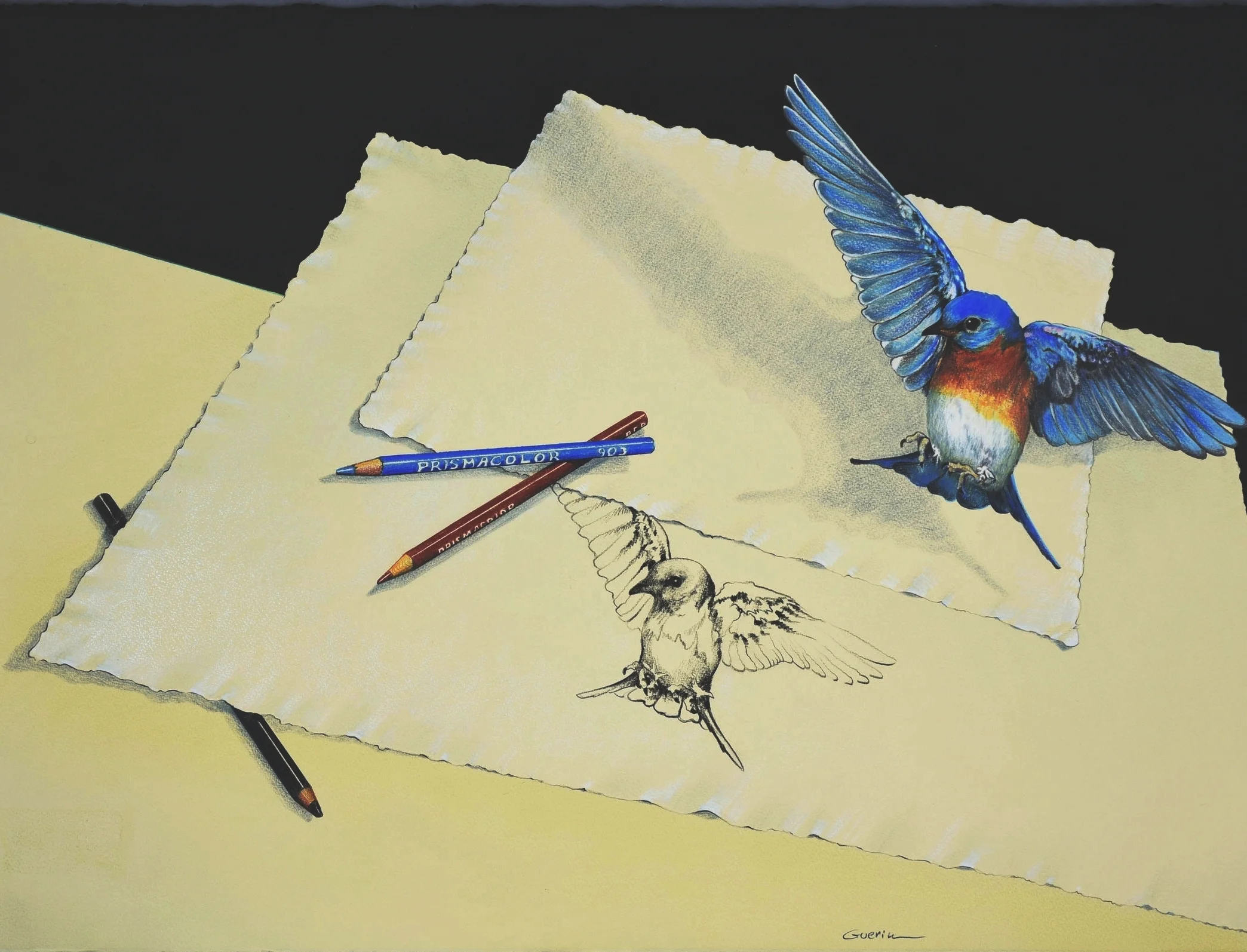 Bluebird Landing by Charles Guerin