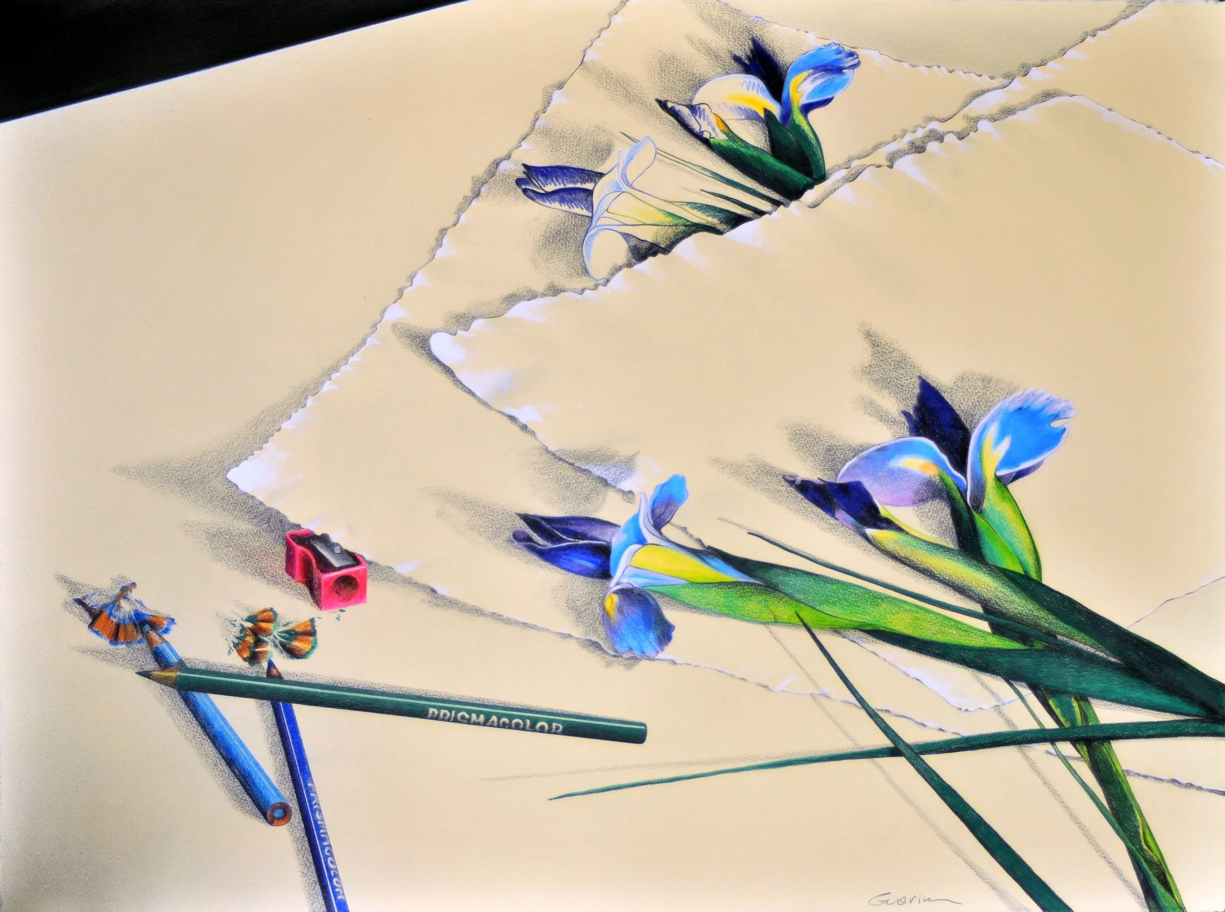 Blue Dutch Iris by Charles Guerin