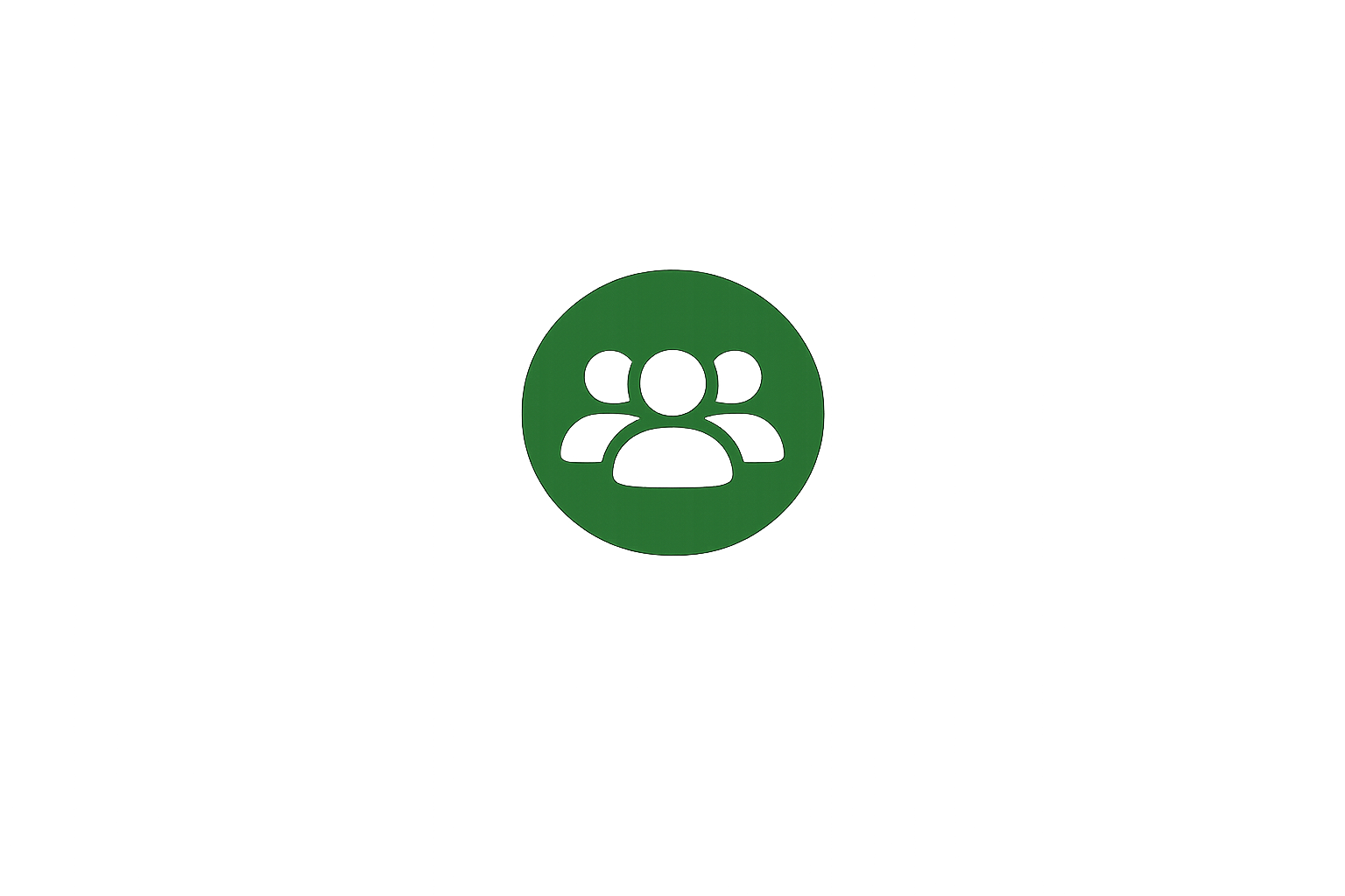Google Meet icon with three stylized human profiles inside a green circle.