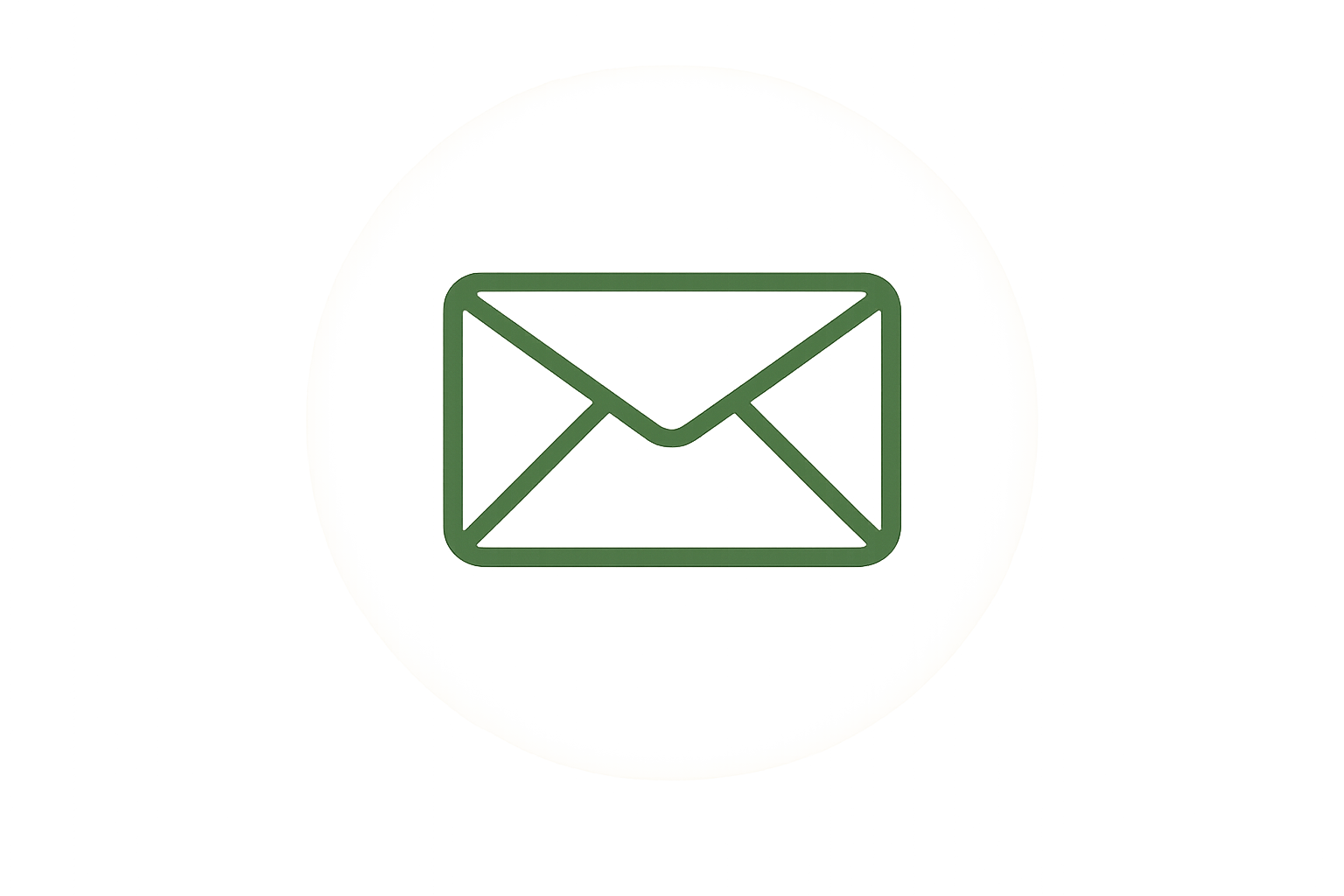 A digital illustration of an envelope icon inside a circle with vertical lines and colorful light streaks in the background.