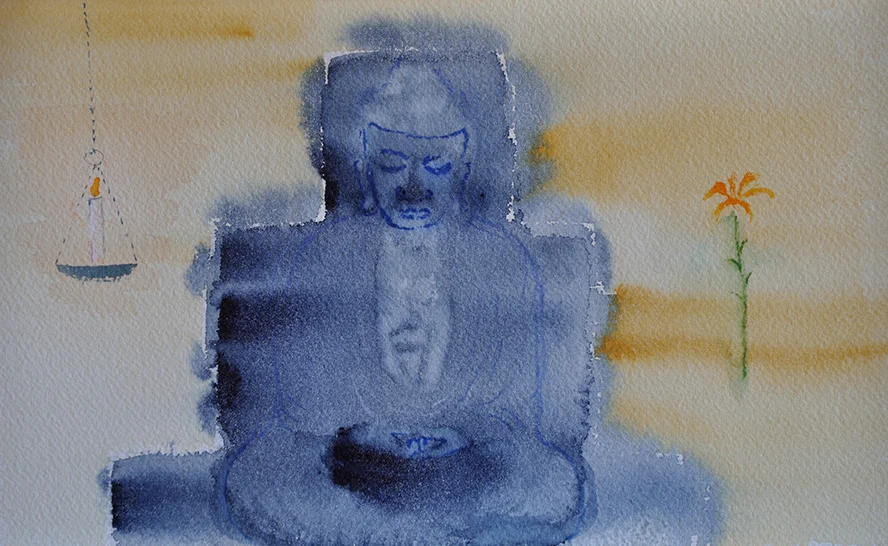 Buddha With Flower
