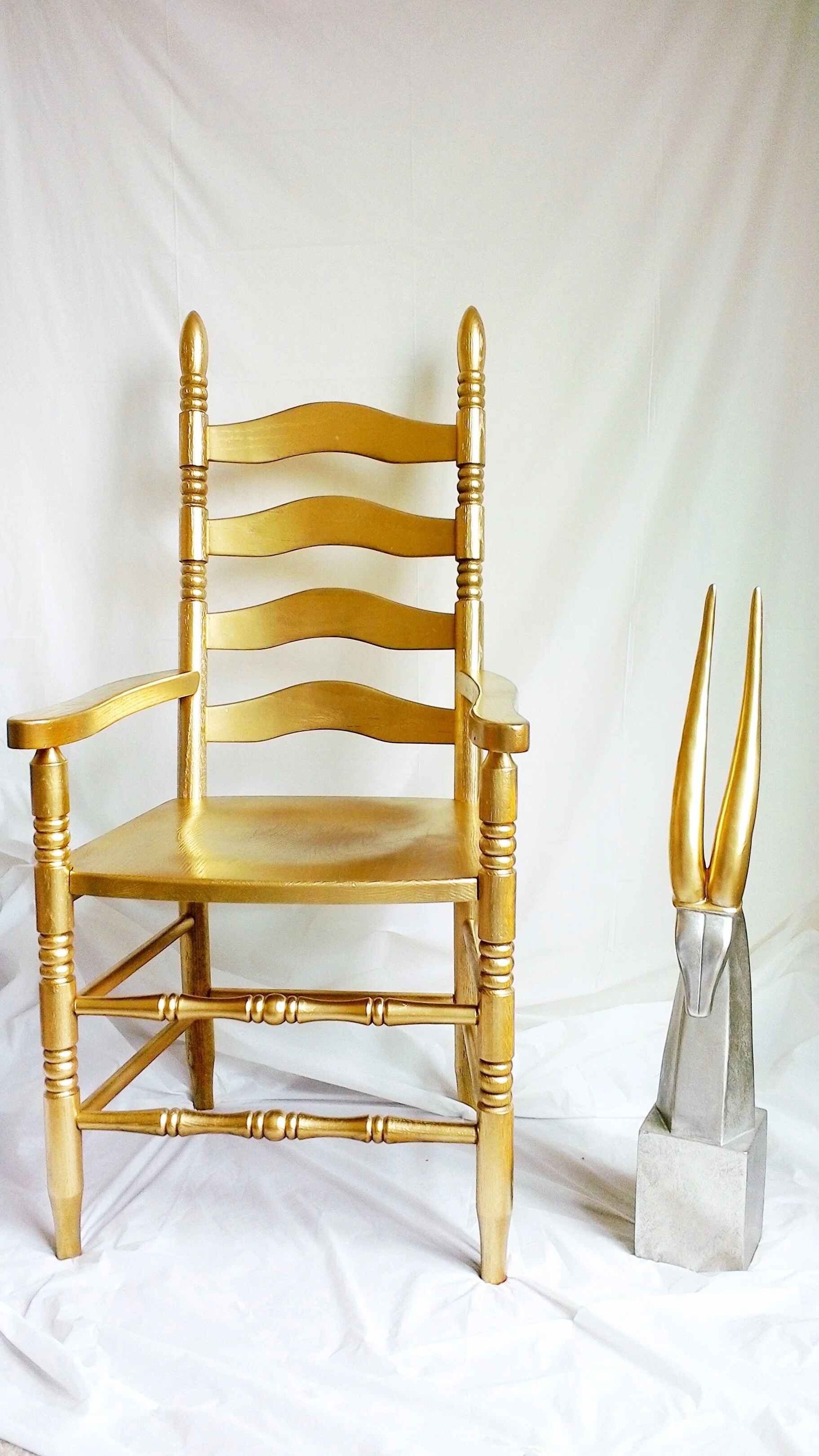 Western Style Gold Chair - SOLD/ REPLICA CAN BE MADE 