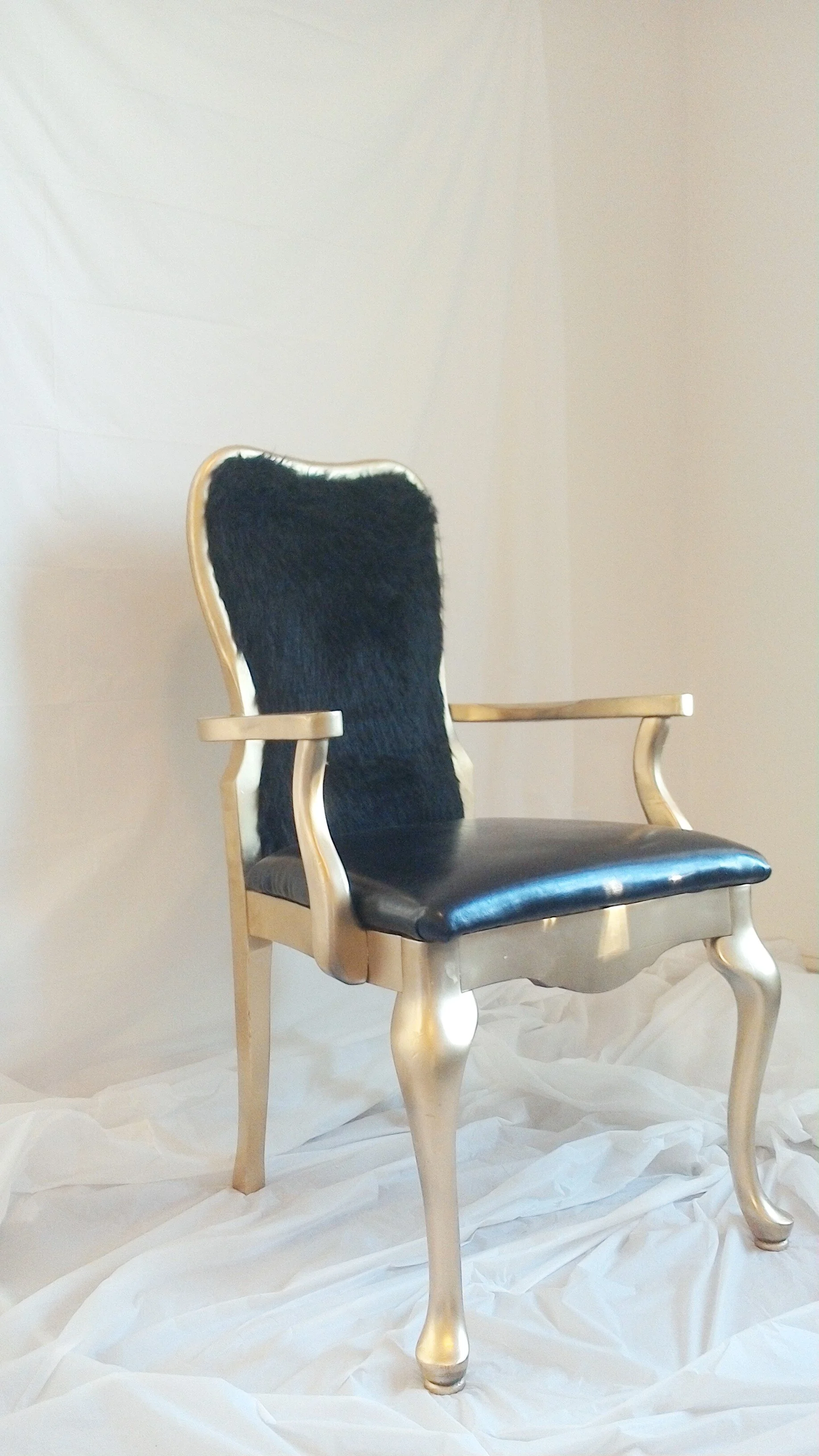 Bentley Hers Black &amp; Gold Chair - SOLD / REPLICA CAN BE MADE 