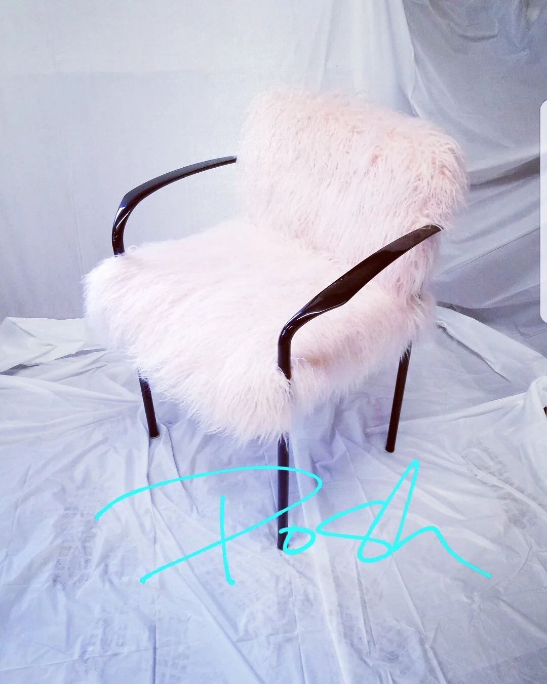 Tracy Chair Pink Fur Chair - SOLD / REPLICA CAN BE MADE 