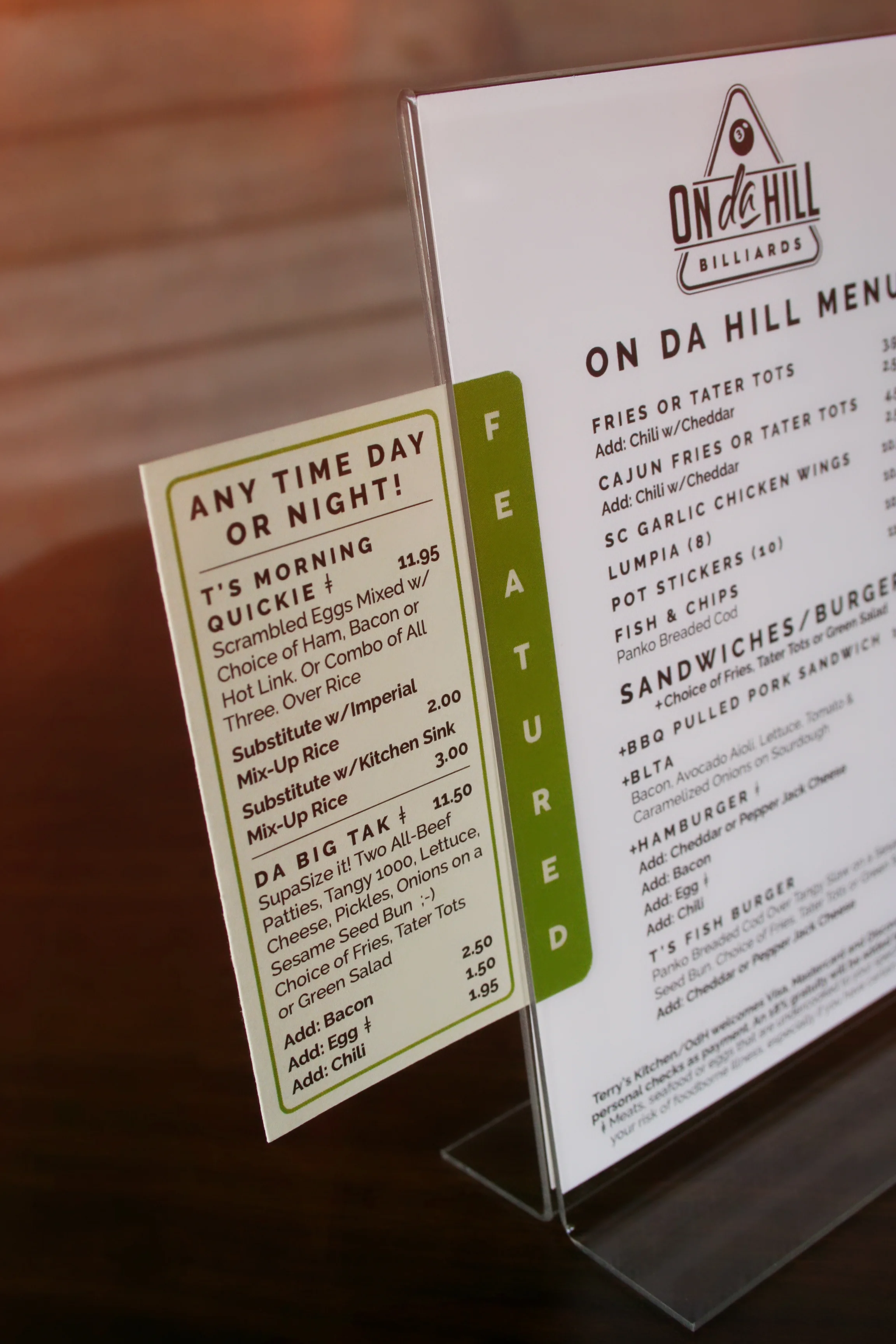 OdH Featured Menu