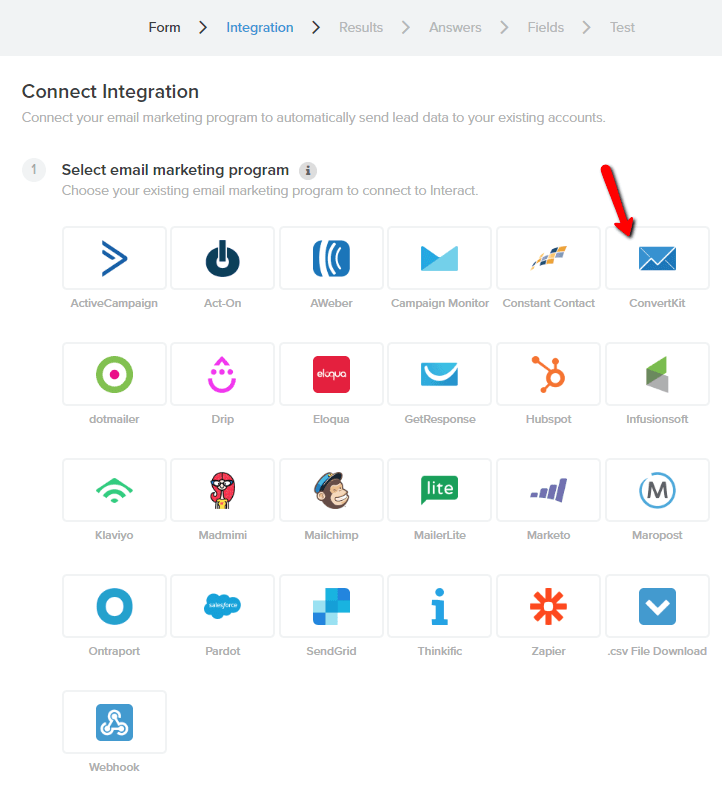 Integrate with email service provider