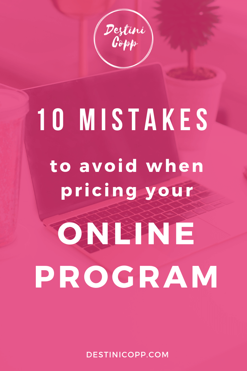 10 Mistakes to Avoid When Pricing your Online Program