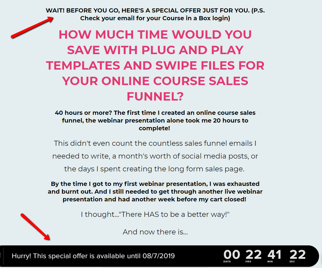 Course in a Box Tripwire Offer