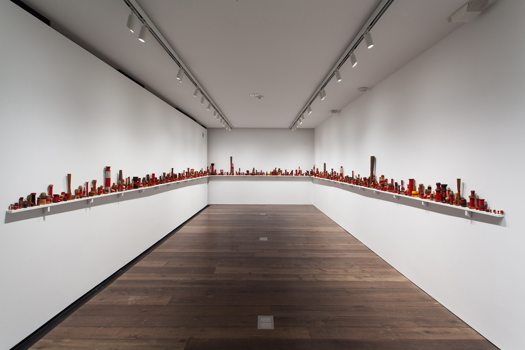 Mariposa Reclaimed wool and wood Installation view