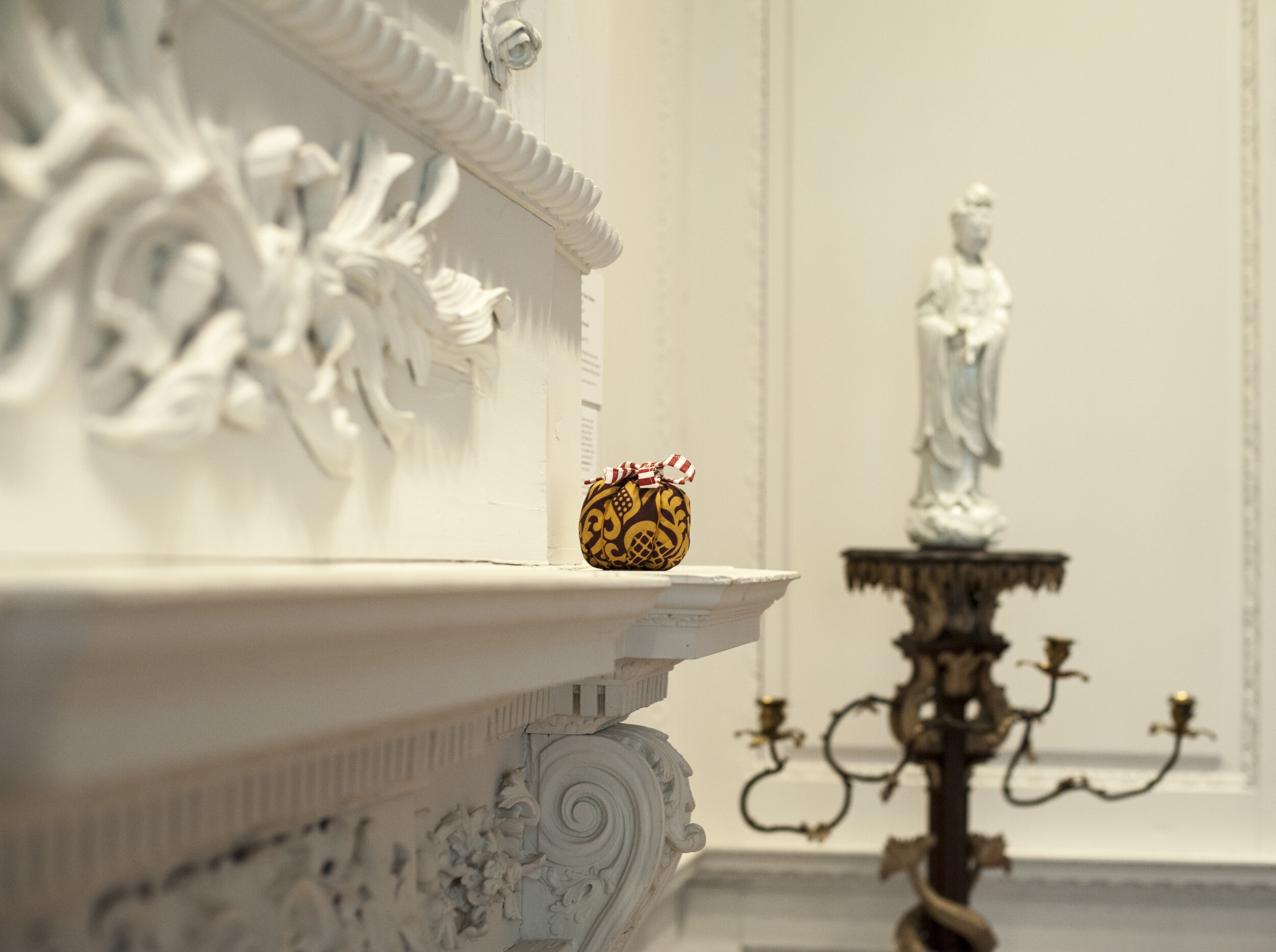   Tomato Intervention  Installation view Reclaimed textiles Philadelphia Museum of Art 2015 