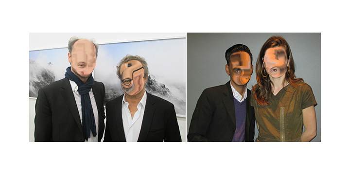 Left- Art advisor Gregory Lang and collector François Blanc. Right- Artist Baptist Coelho and curator Julia Marchand-.jpg