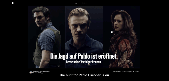 Interactive Youtube Bumper Ad leading to three different character trailers.