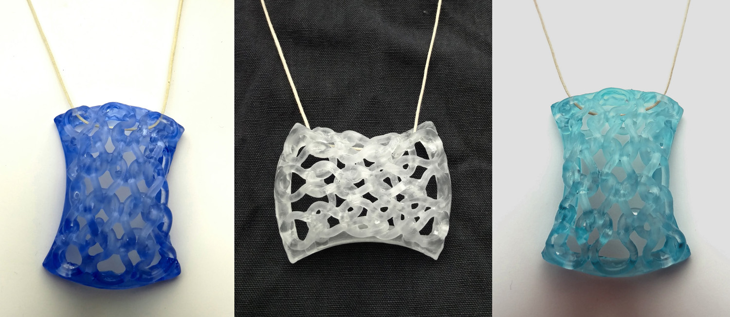 Entrelac pendants