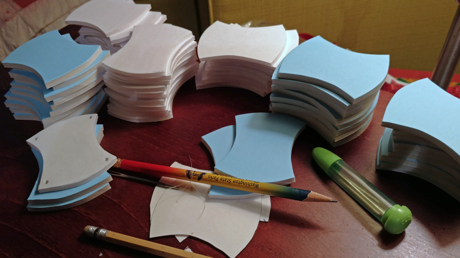 Cutting foam core pattern pieces