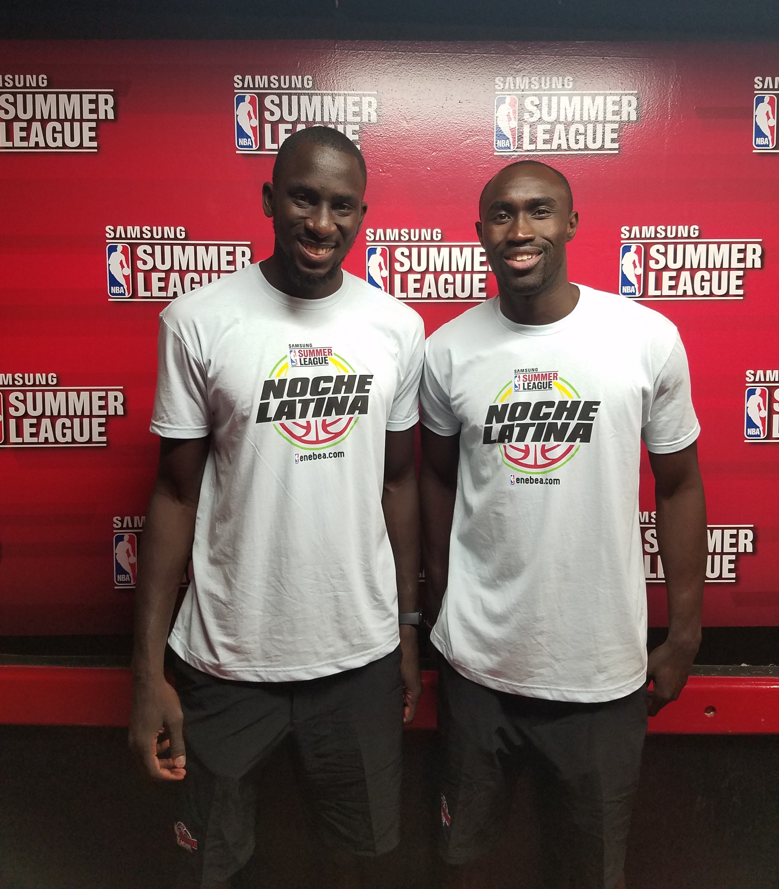 Serigne Mboup (Left) and Remy Ndiaye (Right) at the NBA Summer League in Las Vegas