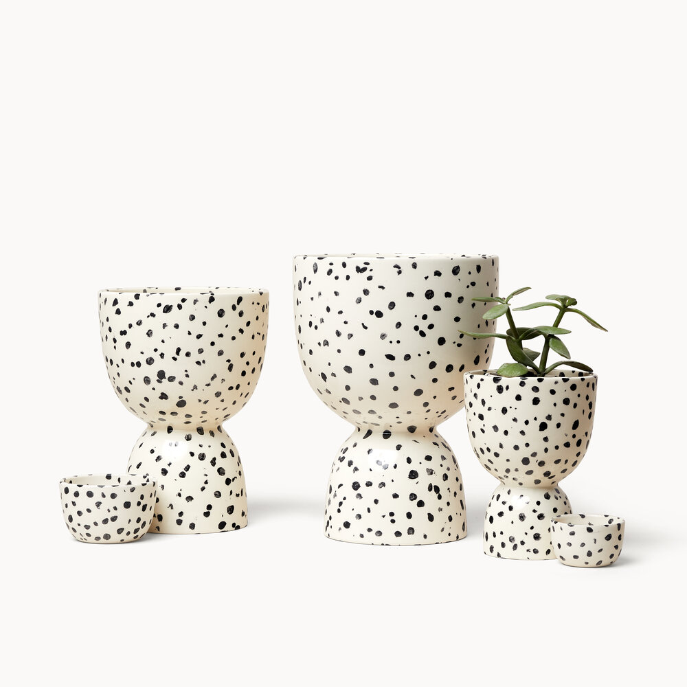 Speckled Stacked Planters — Franca