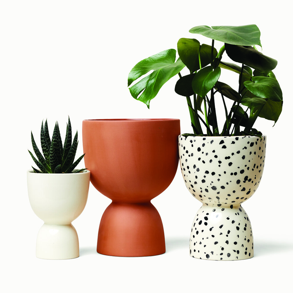 — Stacked Speckled Franca Planters