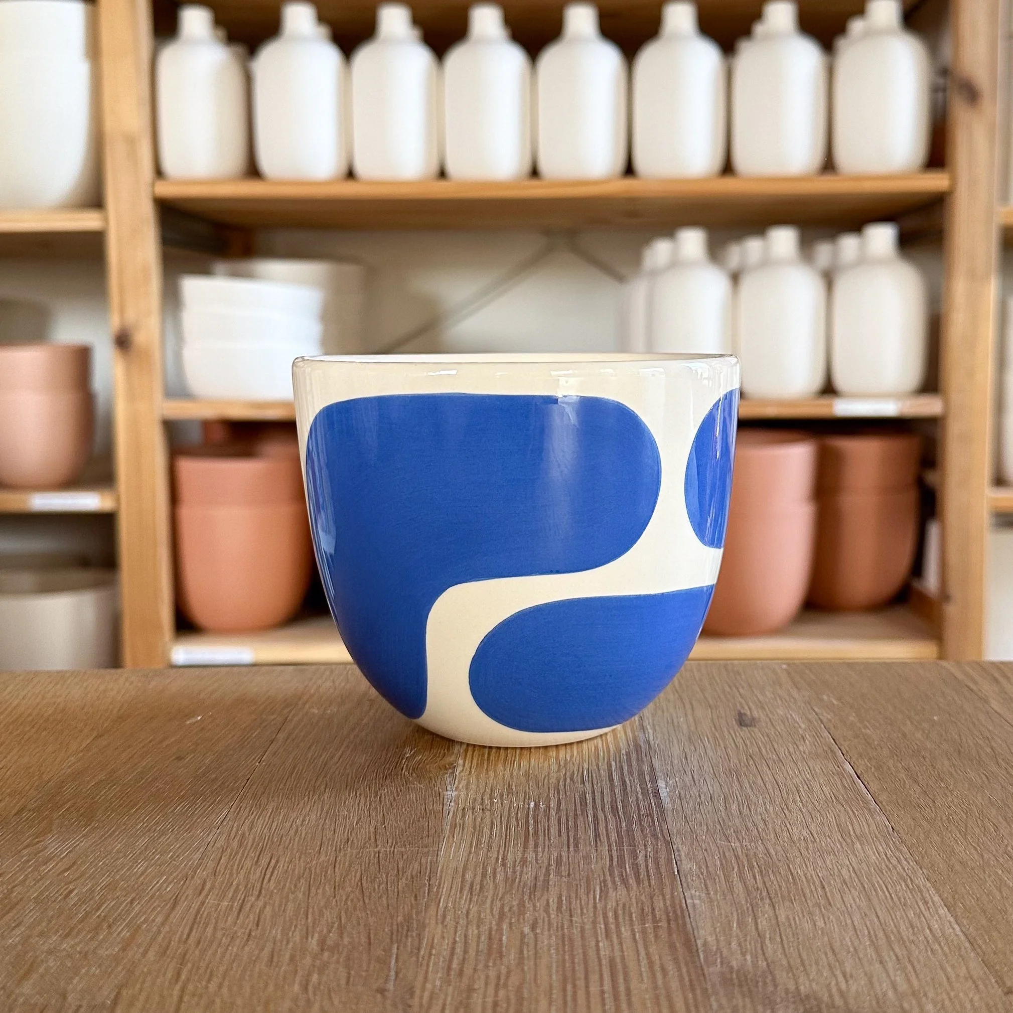 Seconds Small Planter - Cobalt Color Block