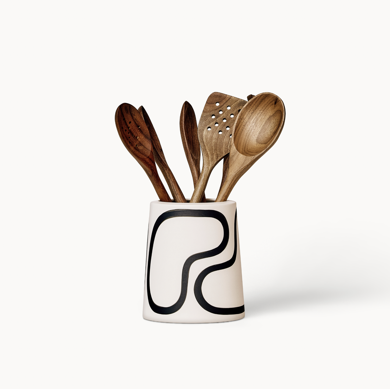 Utensil Crock - Black Outline