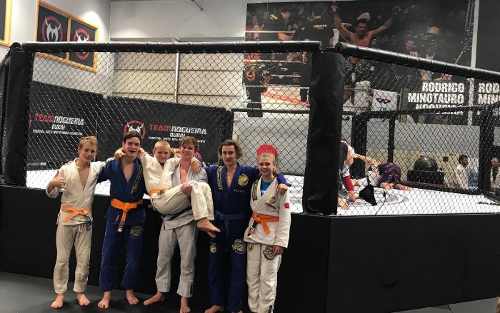 International Junior Elite Team and coach Max de Been training in Abu Dhabi with Team Nogueira Dubai.