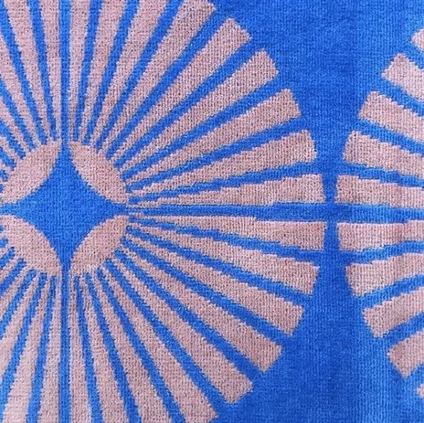 Close up detail of towel design for Ruby Mint