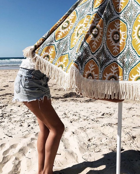 Ezra Ikat print | Salty Shadows Umbrella's