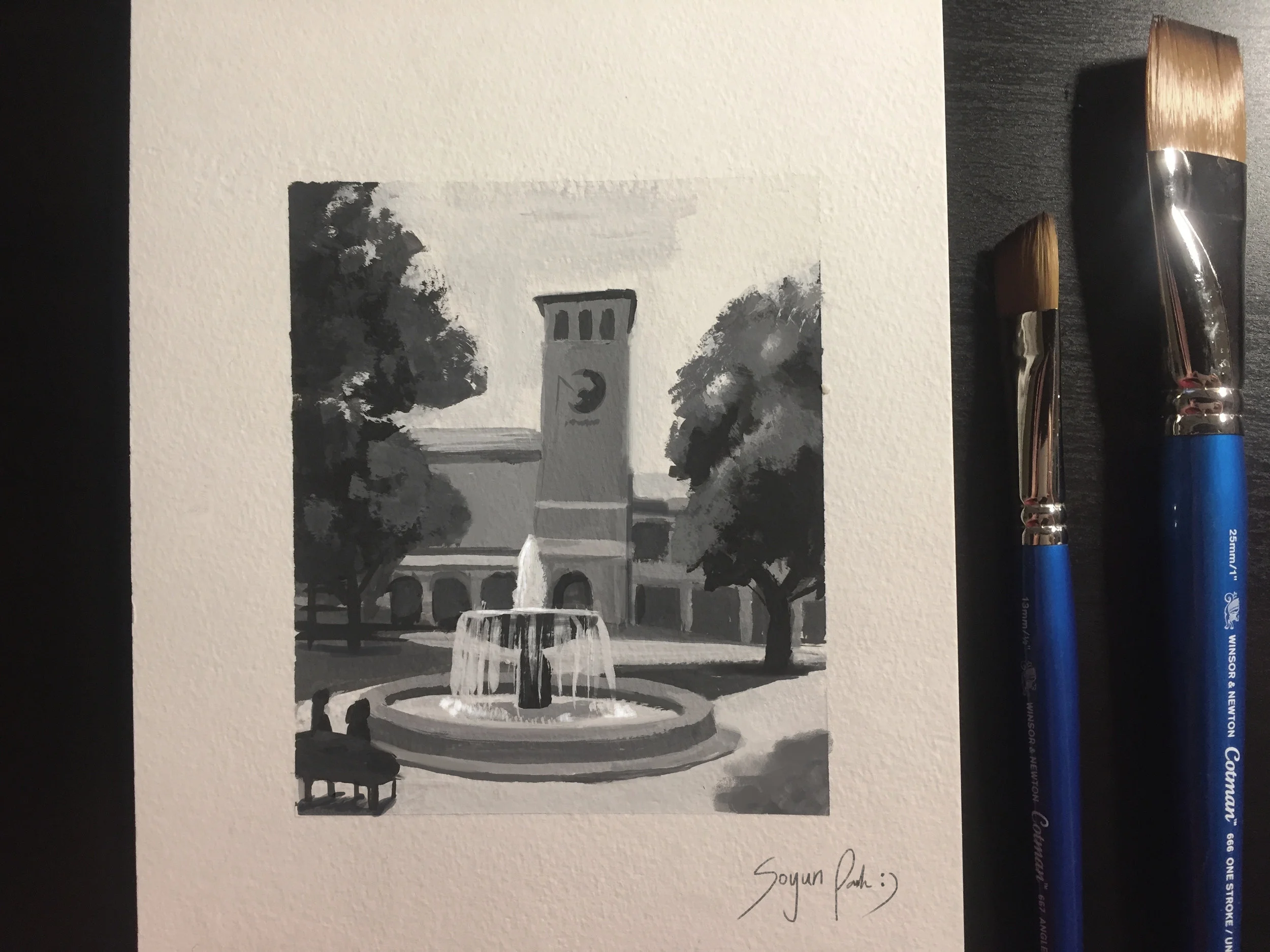 Gouache Painting at DreamWorks Feature Campus.