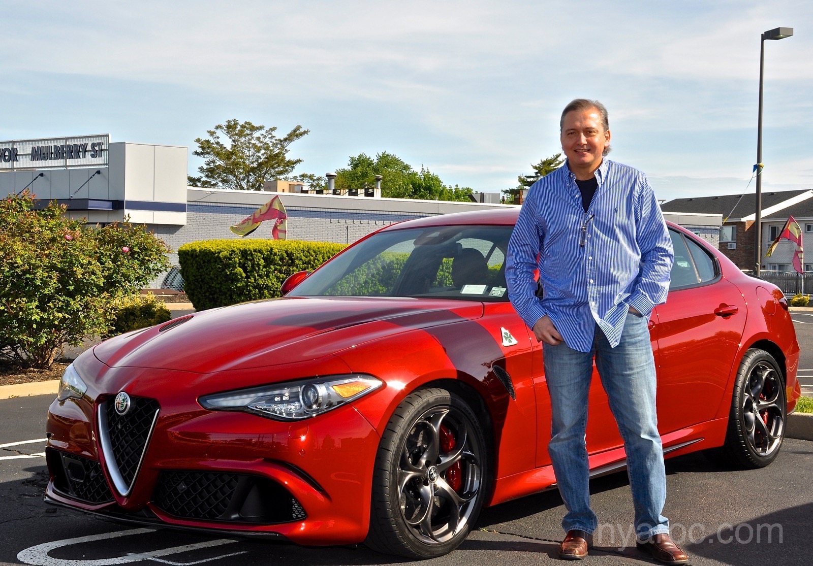 NYAROC - President Dino Pappous with his new 2017 Alfa Romeo Giulia Quadrifoglio