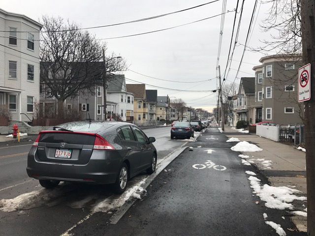 Boston has their own bike lanes!.JPG