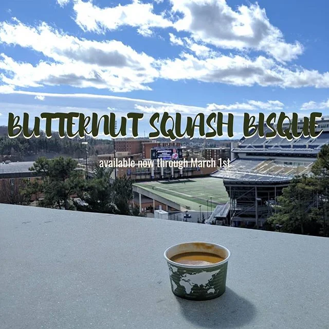 Our first limited time offer has arrived! Now at the food truck, we've got butternut squash bisque! It's a hearty option for the cold February days, so stop by the truck and treat yourself to a bowl.