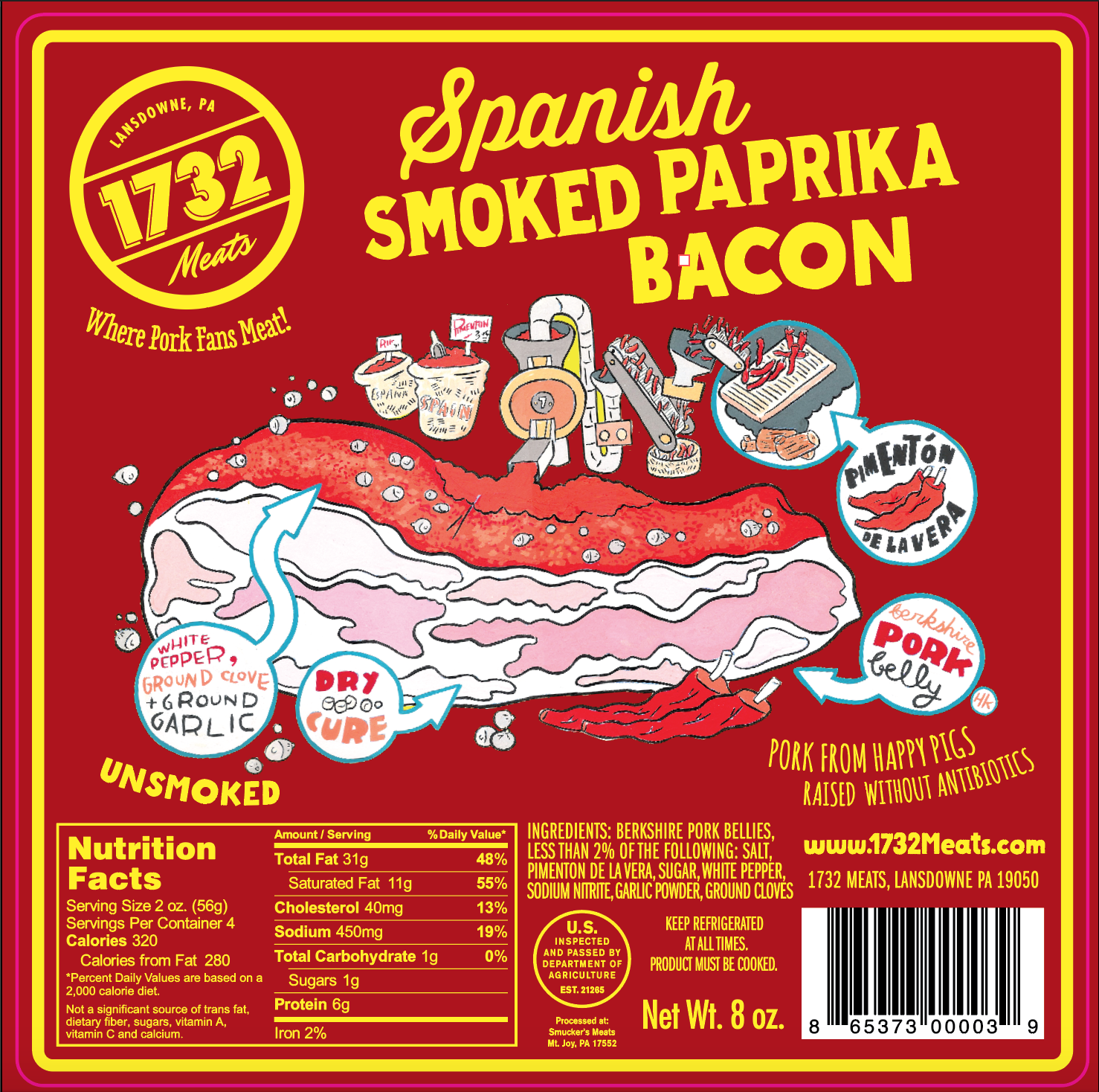 Smoke Paprika Bacon Label