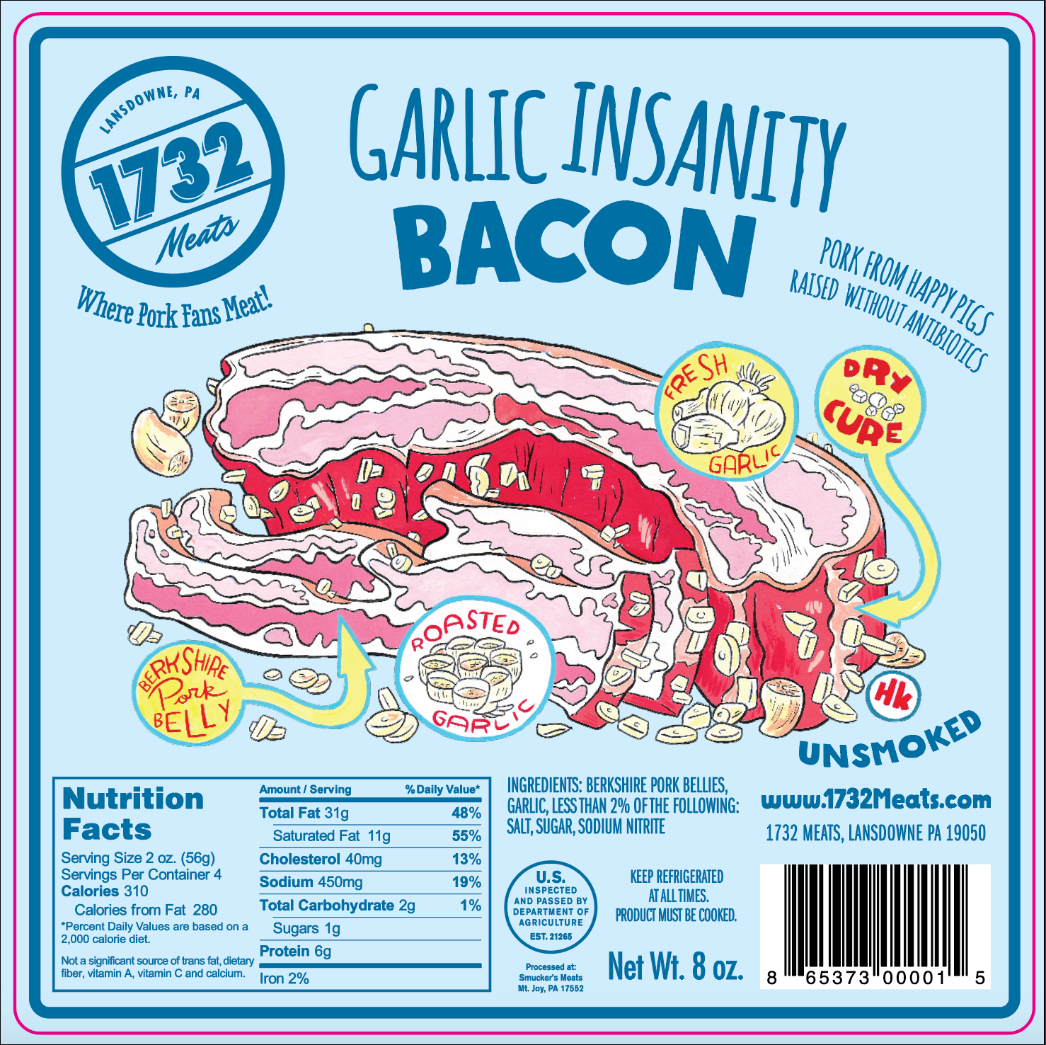 Garlic Bacon Label