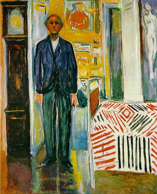 Edvard Munch-Between the Clock and the Bed. 