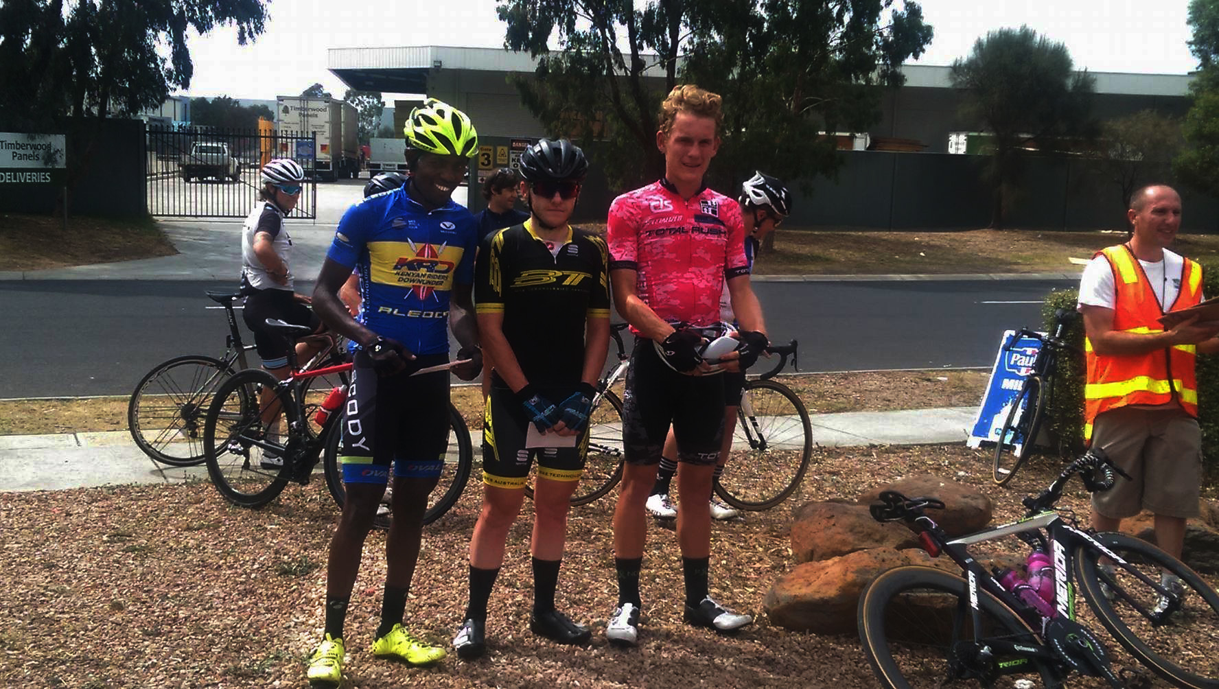 Suleiman Kangangi, runner up at the Coburg Cycling Club's criterium.