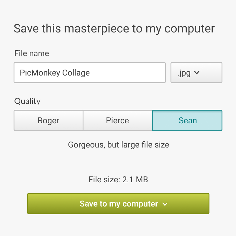 PicMonkey Save
