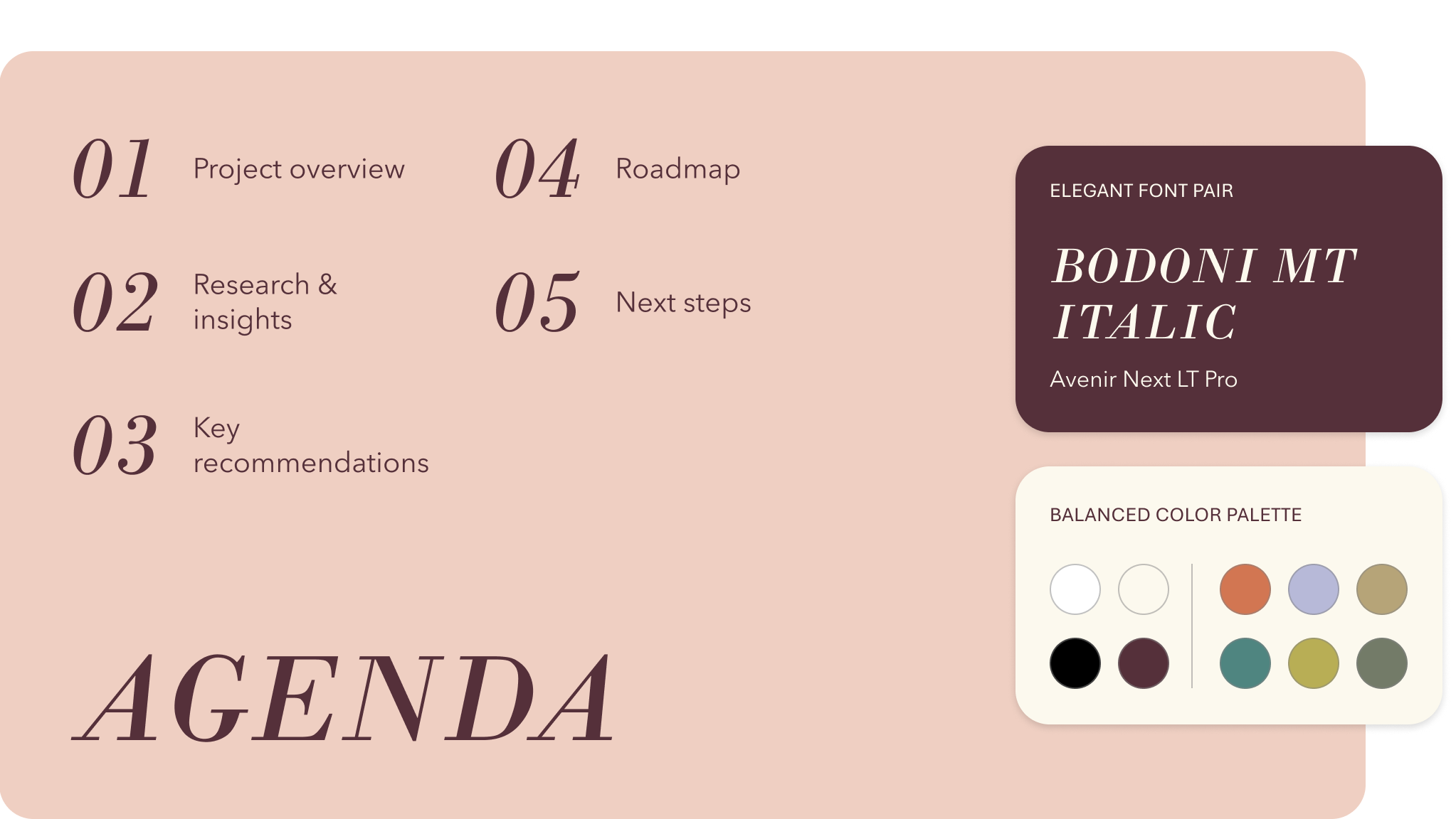 Elegant color and font example